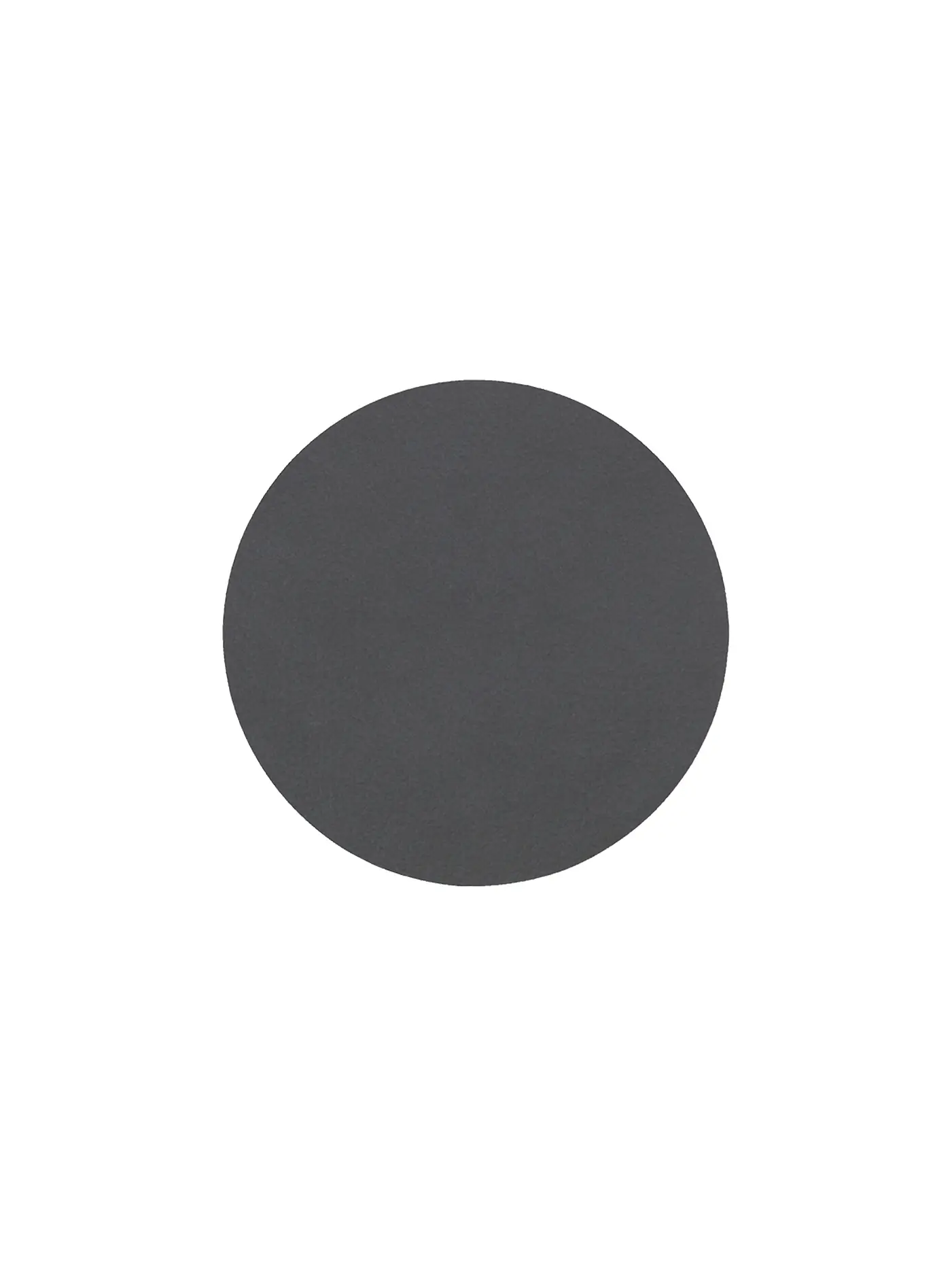 LIND DNA | Leder Untersetzer rund 10cm Caviar | grau